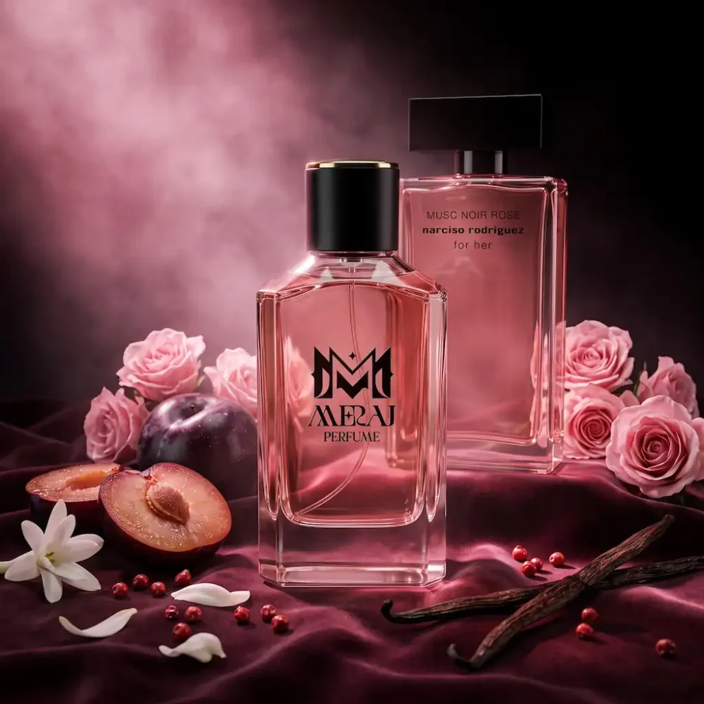 شیشه عطر اورجینال Narciso Rodriguez Musc Noir Rose For Her و نسخه معراج پرفیوم